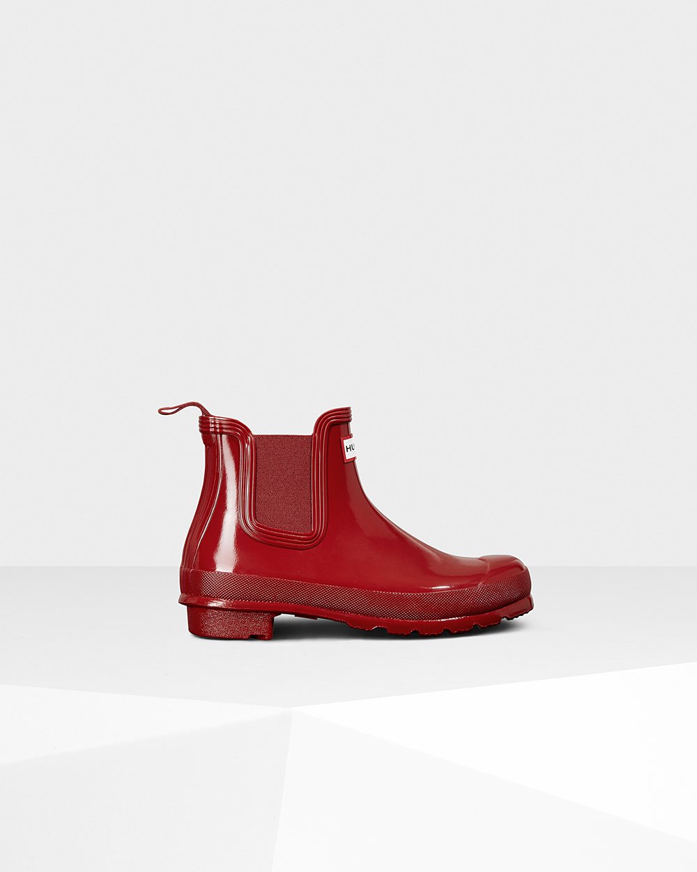 Botas Chelsea Hunter Mujer Original Gloss - Rojas - Argentina 3957YADLX